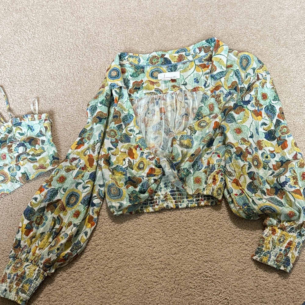 Anthropologie 2 piece Floral Print Women's Top